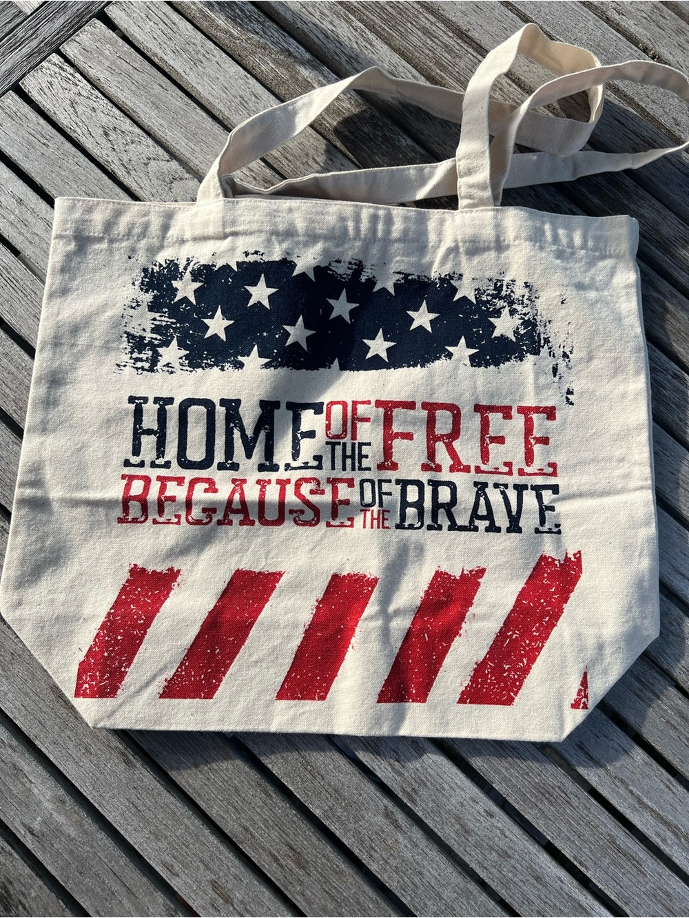 Tunnels to Towers “Home of the Free because of the brave” canvas tote